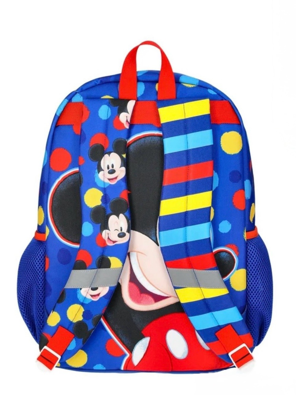 Disney Mickey Mouse Backpack in Blue, Red, Yellow - Picture 4 of 7